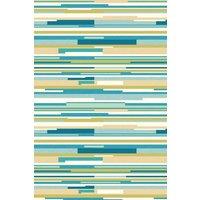 Hoopla Walls Horizontal Stripe Matt Wallpaper in Teal