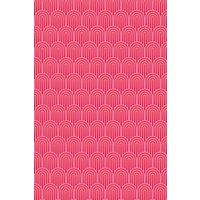 Hoopla Walls Retro Arch Matt Wallpaper in Bright Pink