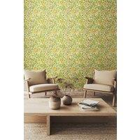 Hoopla Walls Honeysuckle Leaf Trail Matt Wallpaper in Yellow
