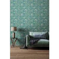 Hoopla Walls Honeysuckle Leaf Trail Matt Wallpaper in Jade