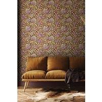 Hoopla Walls Honeysuckle Leaf Trail Matt Wallpaper in Purple