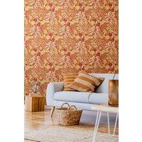 Hoopla Walls Seaweed Garden Matt Wallpaper in Orange