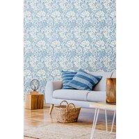 Hoopla Walls Chrysanthemum Matt Wallpaper in Light Blue