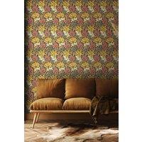 Hoopla Walls Chrysanthemum Matt Wallpaper in Orange