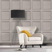 A.S. Creation Coving Wood Panel 3D Effect Wooden Panelling Feature Wall Wallpaper in Grey