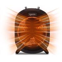 Igenix Electric Fan Heater with 2 Heat Settings in Black
