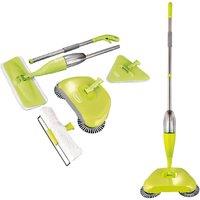 Ewbank 5 in 1 Universal Spray Mop Set, Easy Fill 380ml Liquid Container, Lightweight, Interchangeable Heads, Green