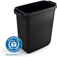 Durable 60L Waste Bin Black - Strong Rectangular Recycling Bin - Durabin | Size: 1 Pack