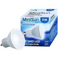ValueLights GU10 Pack of 20 5W Dimmable Spotlight Cool White LED Bulbs