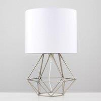 ValueLights Angus Pair of Silver Table Lamps