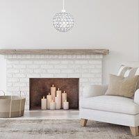 ValueLights Pair of Ducy Silver Ceiling Pendant Shades