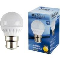 ValueLights B22 Pack of 10 4W Globe Warm White LED Bulbs
