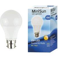 ValueLights B22 Pack of 10 6W Standard Warm White LED Bulbs