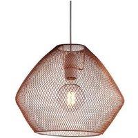 nielsen Emberley Retro Basket Pendant Light 36cm - Easy Fit - Copper