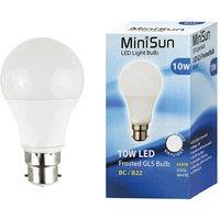 ValueLights B22 Pack of 10 10W Standard Cool White LED Bulbs