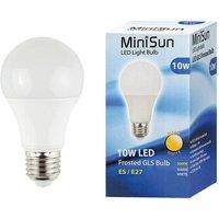ValueLights E27 Pack of 10 10W Standard Warm White LED Bulbs