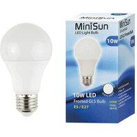 ValueLights E27 Pack of 10 10W Standard Cool White LED Bulbs
