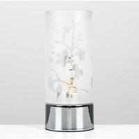 ValueLights Florette Silver Table Lamp Dimmable
