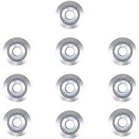 ValueLights Pack of 10 Silver Outdoor Decking Lights