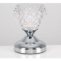 ValueLights Silver Table Lamp Touch On/Off Dimmable