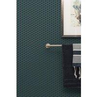 Contour Hexagon Lattice Teal Wallpaper in Green | Size: 10000mm x 520mm