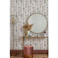 Envy Morse Neutrals Grey Geometric Wallpaper | Size: 10000mm x 520mm