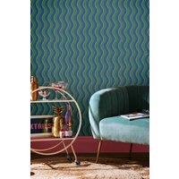 Envy Making Waves Neon Nights Blue Stripe Wallpaper | Size: 10000mm x 520mm