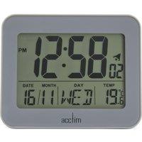 Acctim Otto Superbrite Digital Bedside Alarm Clock in Grey