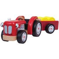 Tidlo Tractor & Trailer Toy in Red