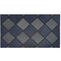 Platina Scraper Rubber Doormat 40x70cm Silver/Blue