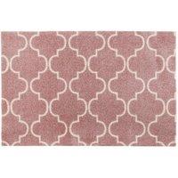 JVL Mega Machine Washable Runner Doormat 57 x 150 cm Rose Lattice in Dusty Pink | Size: 57 cm x 150 cm