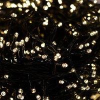 Charles Bentley 750 LED Warm White Christmas String Light 8 Modes Waterproof in Dark Green