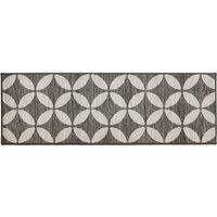 JVL Fiora Machine Washable Doormat & Runner, Pewter in Brown | Size: 50 cm x 150 cm