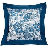 Sanderson 'Fringed Tulip Toile' Cotton Square Pillow Case Pair in Blue
