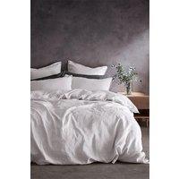Lazy Linen 'Pure Washed Linen' Pillowcase Pair in White