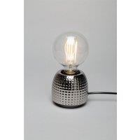 BHS Lighting Oak Table Lamp in Metallic Silver