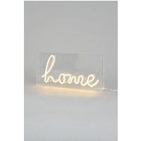 BHS Lighting Glow Home Neon Light Box Table Lamp in White