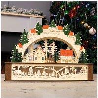 Netagon Battery Powered Wooden Festive Lighting Arch in Beige