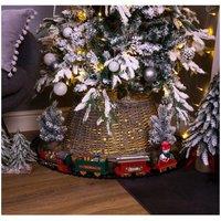 Netagon Battery Operated Christmas Train Set in Red