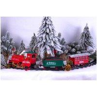 Netagon Battery Operated Christmas Train Set in Red