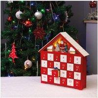 Netagon Wooden Advent Calendar in Red