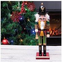 Netagon Nutcracker with Drum Christmas Decoration in Green