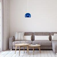 ValueLights Curva Blue Ceiling Pendant Shade