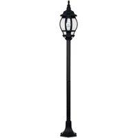 ValueLights Windsor Black Outdoor Ground Post Light
