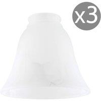 ValueLights 3 Pack White Tapered Bell Shape Ceiling Pendant Shades