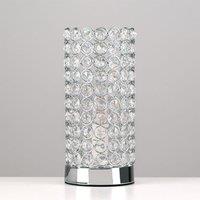 ValueLights Ducy Silver Table LampTouch On/Off Dimmable