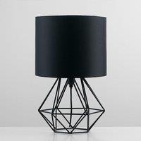 ValueLights Angus Geometric Black Table Lamp