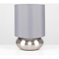 ValueLights Pair of Silver Table Lamps Touch On/Off Dimmable