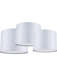 ValueLights Torbery Set of 3 Nesting Easy Fit Ceiling Pendant Light Lamp Shades in Light Grey