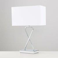ValueLights Kuros Silver Table Lamp